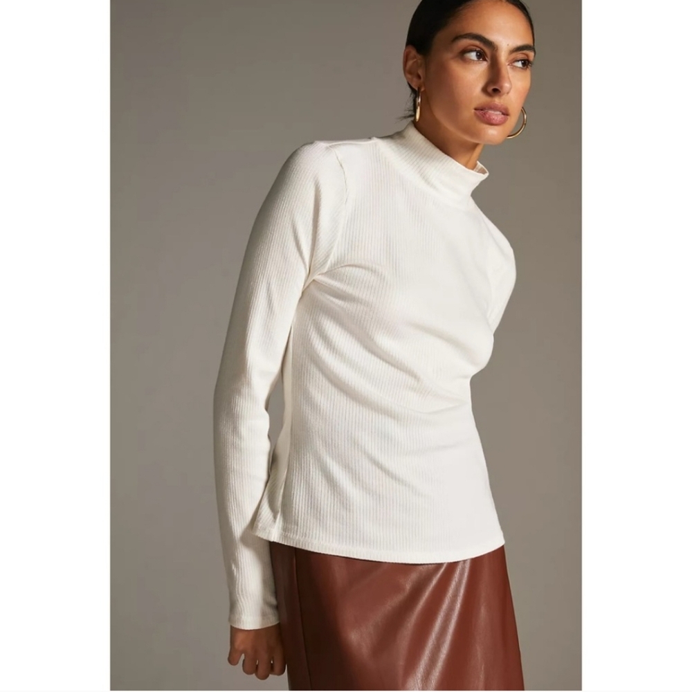 Anthropologie White Long Sleeve Tee - Picture 2 of 11